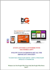 Study Anytime & Anywhere with D2g Mobile App!!! Follow