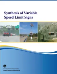 Synthesis of Variable Speed Limit Signs May 2017 6