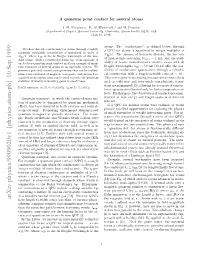 A Quantum Point Contact for Neutral Atoms