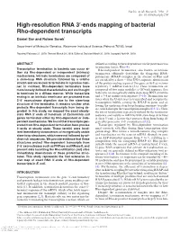 High-Resolution RNA 3 -Ends Mapping of Bacterial Rho-Dependent