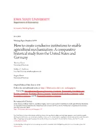 How to Create Conducive Institutions to Enable Agricultural Mechanization