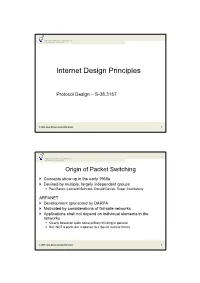 Internet Design Principles