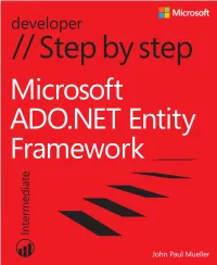 Microsoft ADO.NET Entity Framework Step by Step