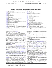 Chapter 971 Criminal Procedure — Proceedings Before and at Trial