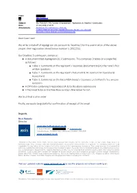 Dear Case Team We Write on Behalf of Applegreen Plc Pursuant To