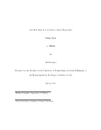 Just How Easy Is It to Cheat a Linear Regression? Philip Pham A