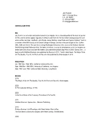Nimby@Earthlink.Net CURRICULUM VITAE BIO Jan Tumlir Is An