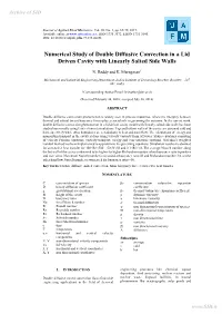 Numerical Study of Double Diffusive Convection in a Lid Driven Cavity with Linearly Salted Side Walls