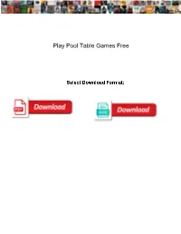 Play Pool Table Games Free