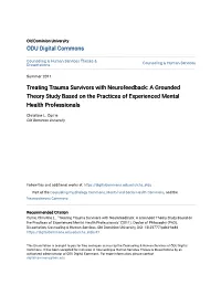 Treating Trauma Survivors with Neurofeedback: a Grounded Theory Study Based on the Practices of Experienced Mental Health Professionals