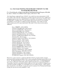 U.S. Atmospheric Nuclear Tests