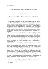 Ultraproducts and Elementary Classes *
