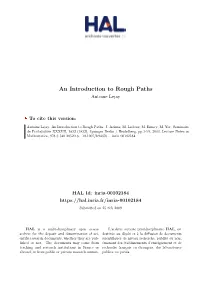 An Introduction to Rough Paths Antoine Lejay