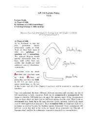 GY 111 Lecture Notes Folds