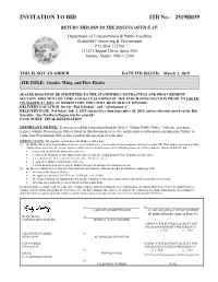 ITB No. 2519H039 Grader, Wing & Plow Blades.Pdf