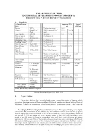 Kanem Rural Development Project (Proder-K) Project Completion Report Validation
