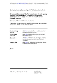 National Heritage Techniques and History and Relevance to Local and District: Characterization of Materials, Quarrying Ornamenta