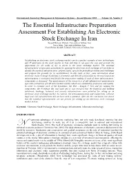 The Essential Substructures' Preparation Assessment For