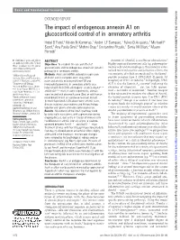 The Impact of Endogenous Annexin A1 on Glucocorticoid Control of Inﬂ Ammatory Arthritis