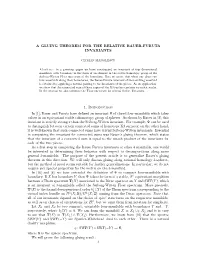 A Gluing Theorem for the Relative Bauer-Furuta Invariants