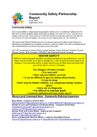 Community Safety Partnership Report Issue 2022 September 2018