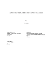 Imitation, Not Theft: a Mixed-Methods Study of Plagiarism