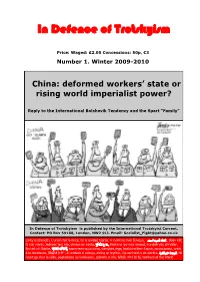 In Defence of Trotskyism No.1