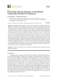 Knowledge-Sharing Strategies in Distributed Collaborative Product Development
