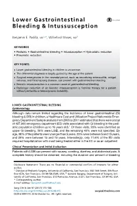 Lower Gastrointestinal Bleeding & Intussusception