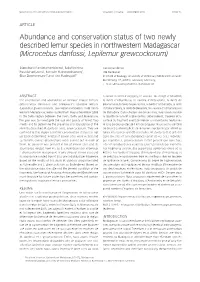 Madagascar Conservation & Development Volume 5, Issue 2
