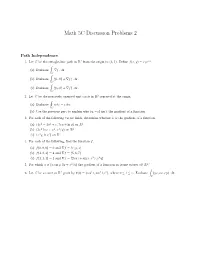 Math 5C Discussion Problems 2
