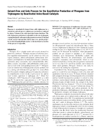 Solvent-Free and Safe Process for the Quantitative Production of Phosgene from Triphosgene by Deactivated Imino-Based Catalysts