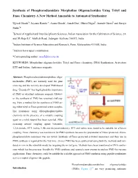 Synthesis of Phosphorodiamidate Morpholino Oligonucleotides Using Trityl and Fmoc Chemistry-A New Method Amenable to Automated Synthesizer