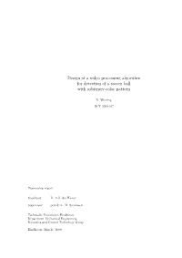 Design of a Video Processing Algorithm for Detection of a Soccer Ball with Arbitrary Color Pattern