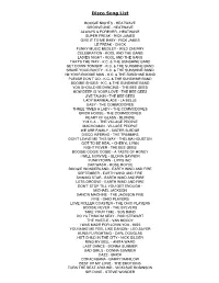 Disco Song List