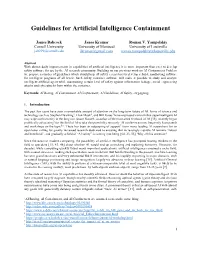 Guidelines for Artificial Intelligence Containment