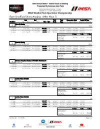 Race Unofficial Stints Analysis (After Hour 1)
