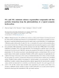 SO2 and NH3 Emissions Enhance Organosulfur Compounds and Fine Particles Formation from the Photooxidation of a Typical Aromatic Hydrocarbon