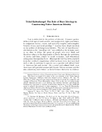 The Role of Race Ideology in Constructing Native American Identity