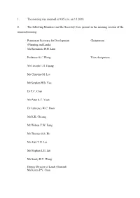 1. the Meeting Was Resumed at 9:05 A.M. on 3.1.2018. 2. the Following