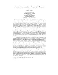 Abstract Interpretation: Theory and Practice