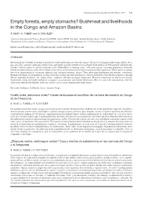 Empty Forests, Empty Stomachs? Bushmeat and Livelihoods in the Congo and Amazon Basins
