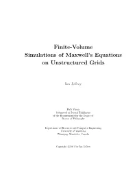 Finite-Volume Simulations of Maxwell's Equations On
