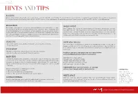 Hints Andtips