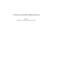 L-Functions and Galois Representations