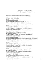 Sculpture Galleries Object List