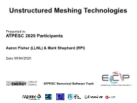 Unstructured Meshing Technologies