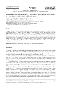 Amblyseiinae of New Zealand (Acari: Phytoseiidae): Redescriptions, Rediscoveries, New Records, New Combinations and Keys to Species
