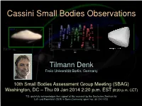 Cassini Small Bodies Observations
