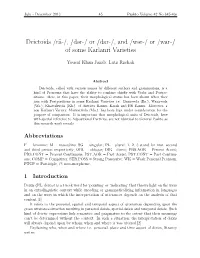 Deictoids /Rā-/, /Dər-/ Or /Dar-/, and /Wər-/ Or /War-/ of Some Karlanri Varieties
